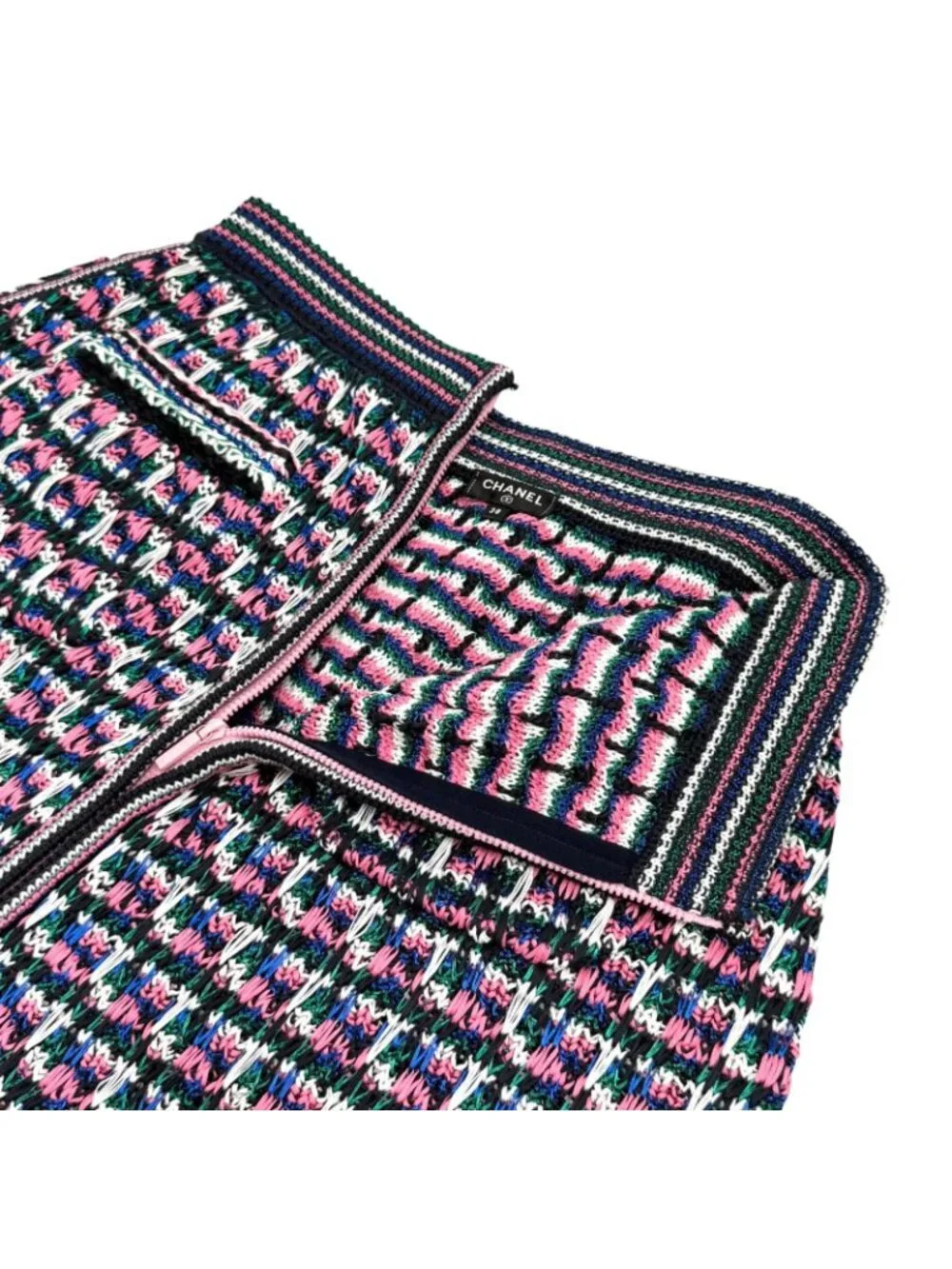 Chanel CC Logo All Pattern Zip Skirt
